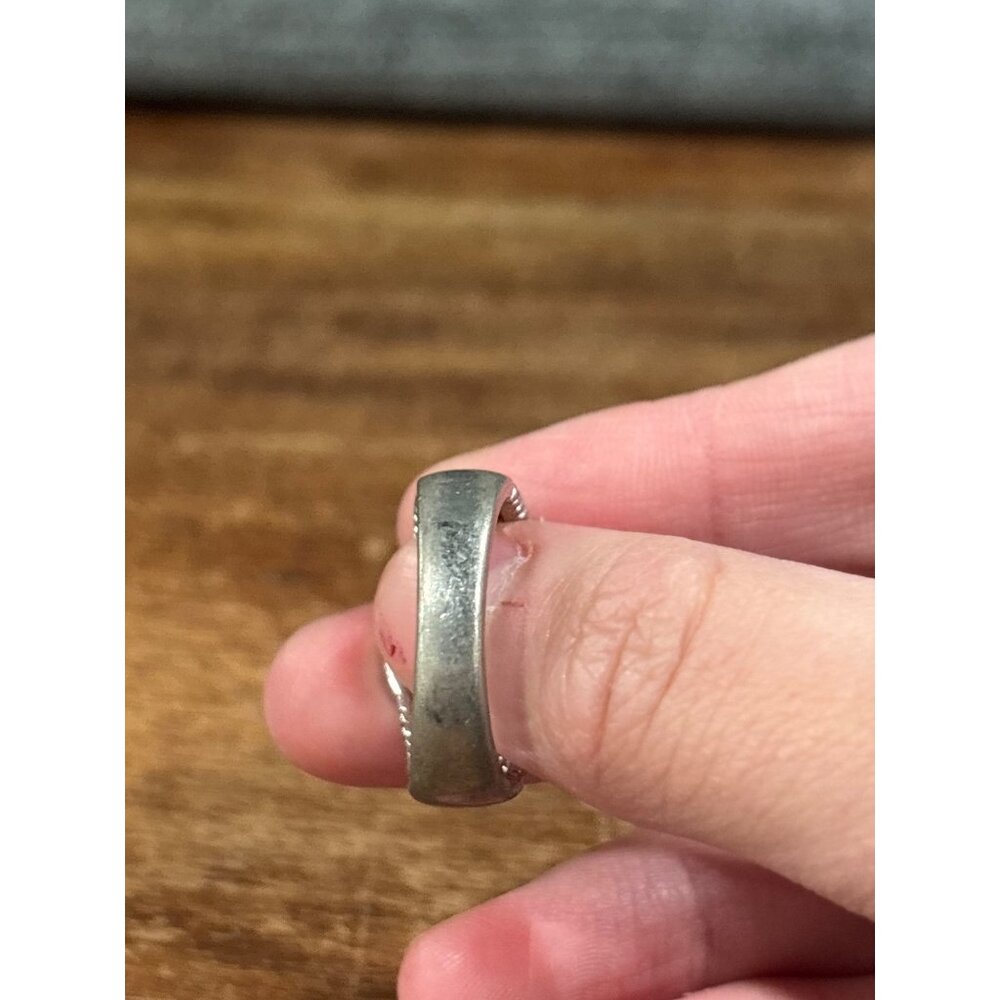 Silver Tone Horseshoe Ring With Sparkling Rhinestones - Picture 6 of 6